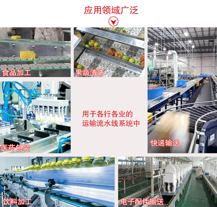 鏈板輸送機(jī)適用行業(yè)：食品加工，果蔬清洗等行業(yè)